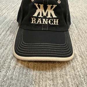 King Ranch Distressed Mesh Trucker Strapback Hat Cap Brown Embroidered